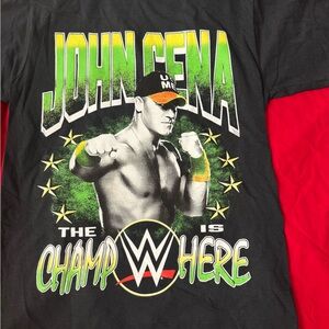 WWE Black Graphic T-Shirt John Cena wwe shirt size small  original brand new